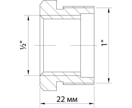 Футорка VRT 1-1/2 нар/вн., никель 1902-002515 503045 – изображение 2