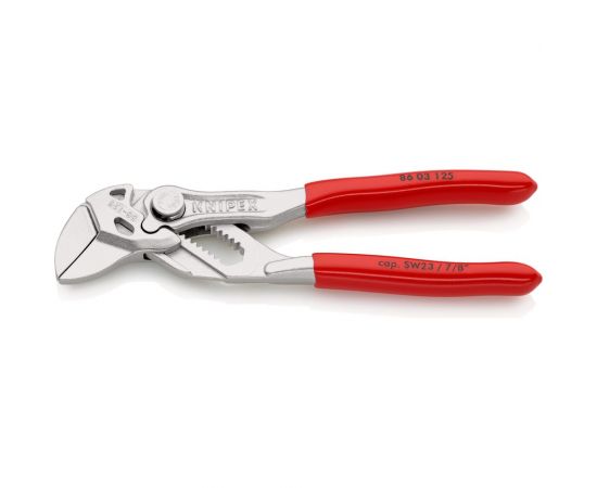 Переставные клещи-ключ Knipex 125 мм, 23 мм (7/8""), хром, 1К ручки, KN-8603125SB 