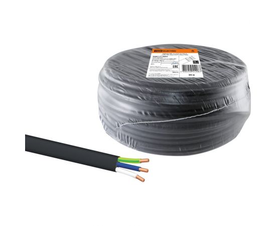 Кабель TDM ВВГ-П нгА-LS 3х1,5 окN, PE-0,66 ГОСТ 30м SQ0117-0091 