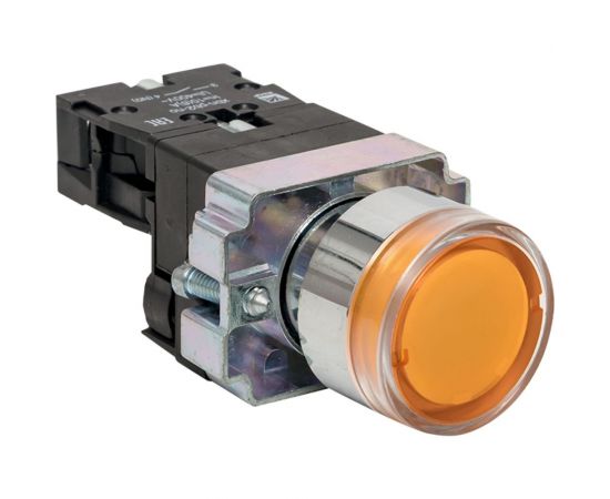 Кнопка EKF BA51 с подсветкой 24В желтая NO PROxima xb2-bw51-24 