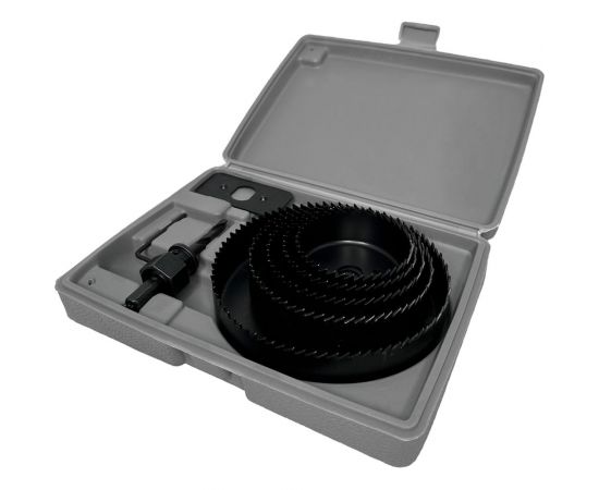 Набор кольцевых пил по дереву 64-127 мм, 8 предметов vertextools 0282-8 