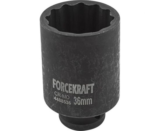 Головка ударная глубокая 12-гранная 36 мм, 1/2 fk-4488536 Forcekraft 54595 