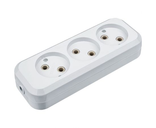 Колодка Navigator, NCA-BL01-03-X-WH, 3 гнезда, б/з, АБС пластик 61585 