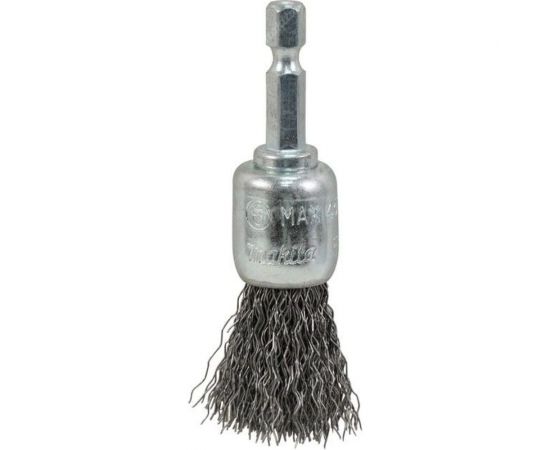 Щетка проволочная кистевая (19 мм, толщина проволоки 0.3 мм, гофрированная, металл, 1/4"") Makita D-76526 