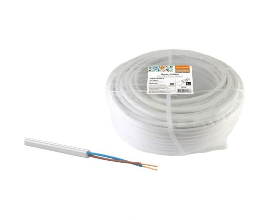 Провод TDM ПВСмб 2х1,5 20м, белый Народный SQ0118-0703 