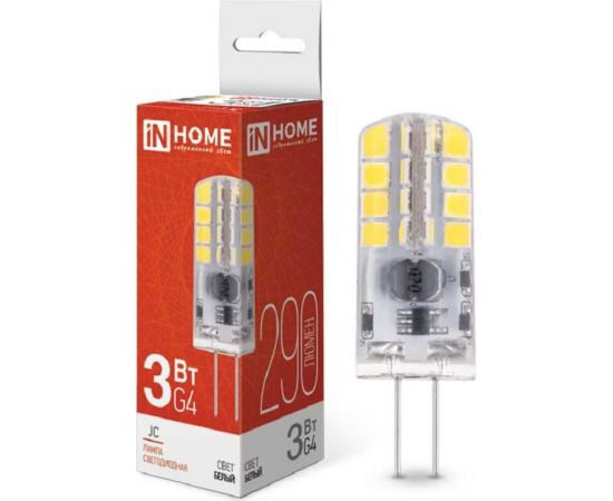 Светодиодная лампа IN HOME LED-JC 3Вт 12В G4 4000К 290Лм 4690612036021 