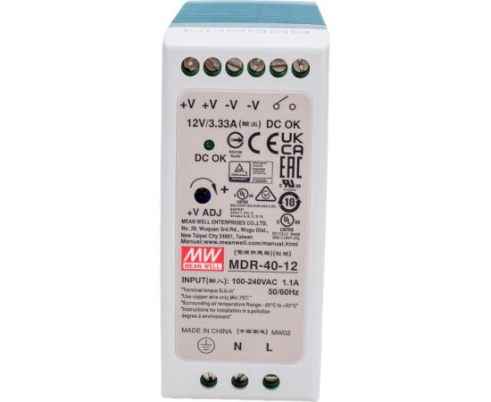Источник питания Mean Well AC/DC MDR-40-12 Т00252355 