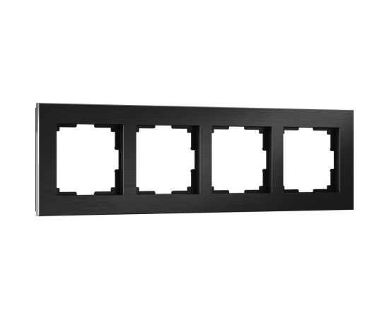 Рамка на 4 поста WERKEL W0041708 Aluminium черный алюминий a050956 