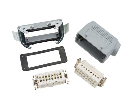 Прямоугольный промышленный разъем Mete Enerji комплект H16E-A2M-C2F 685627K 