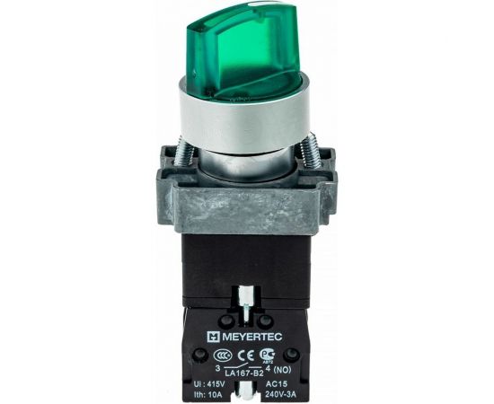Переключатель MEYERTEC с LED подсветкой, 220V AC/ DC, зеленый, металл MTB2-BK3363 арт. 00000079375 – изображение 4