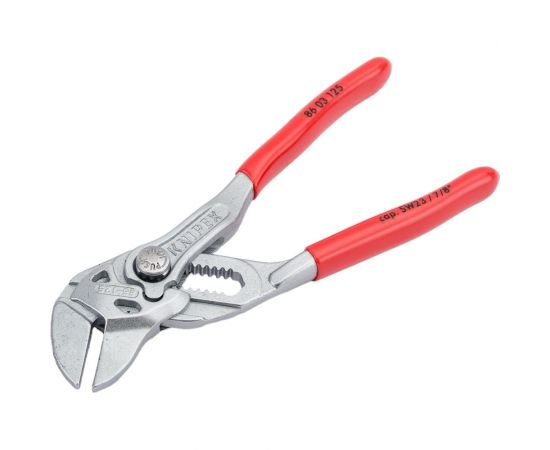 Переставные клещи-ключ Knipex 125 мм, 23 мм (7/8""), хром, 1К ручки, KN-8603125SB – изображение 6