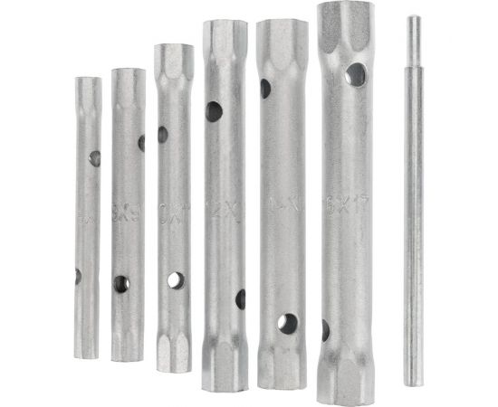 Набор трубчатых торцевых ключей REXANT 8x17 мм, 6 шт, вороток, оцинкованные, в сумке 12-5874-2 – изображение 5