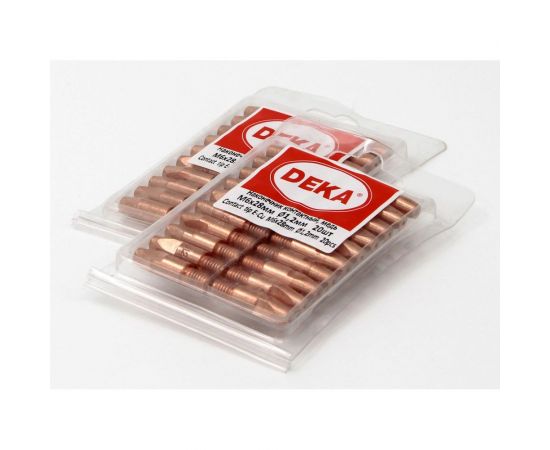 Наконечники контактные (100 шт; М6х28 мм; 1.2 мм; медь) DEKA СТ000001805 – изображение 3