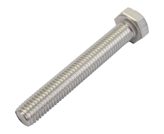 Нержавеющий болт с шестигранной головкой KREPFIELD M12x80 мм, DIN 933, А2, полная резьба, 4 шт. 933А2БОЛТ12Х80-4 – изображение 2