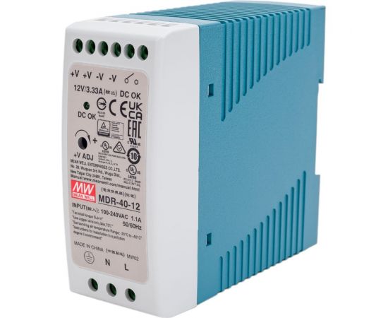 Источник питания Mean Well AC/DC MDR-40-12 Т00252355 – изображение 3