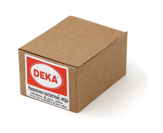 Наконечники контактные (100 шт; М6х28 мм; 1.2 мм; медь) DEKA СТ000001805 – изображение 2