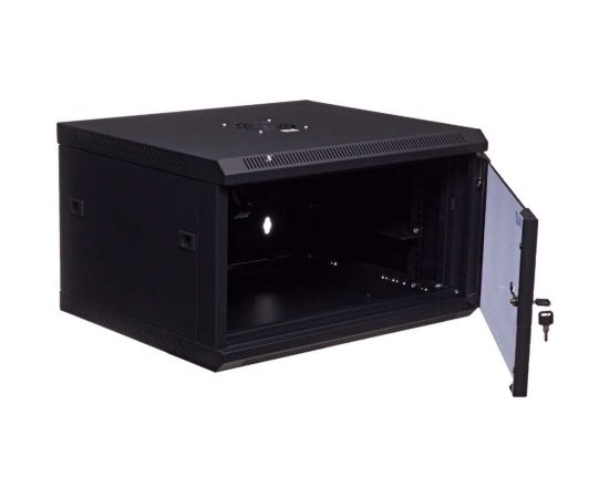 Телекоммуникационный настенный серверный шкаф W&T 19 дюймов 6U 600х600мм черный C066060BWTWOF – изображение 3