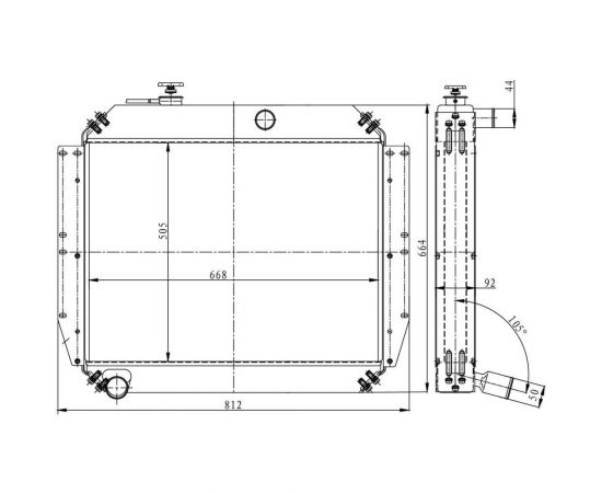 Радиатор охлаждения для автомобилей ЗИЛ 130 LUZAR LRc 0630 – изображение 4
