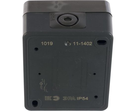 Выключатель с подсветкой ЭРА 11-1402-03 IP54, 10АХ-250В, ОУ, Эксперт, серый Б0020672 – изображение 3