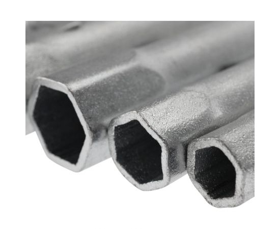 Набор трубчатых торцевых ключей REXANT 8x17 мм, 6 шт, вороток, оцинкованные, в сумке 12-5874-2 – изображение 4