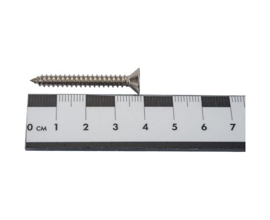 Нержавеющий ??аморез с потайной головкой KREPFIELD 4,8x38 мм, DIN 7982, А2, крестообразный шлиц PH, 40 шт. 7982А2САМОРЕЗ4.8X38-40 – изображение 2