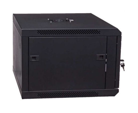 Телекоммуникационный настенный серверный шкаф W&T 19 дюймов 6U 600х600мм черный C066060BWTWOF – изображение 2