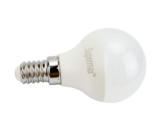 Светодиодная лампа Supermax LED 10Вт Шар 220В E14 6400K, Sup_LED10wGL45E1464 – изображение 5