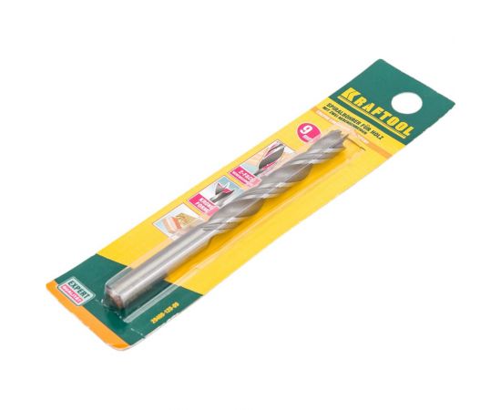 Сверло по дереву спиральное, двухленточное, с W-образной заточкой, 9x120мм Kraftool 29400-120-09 – изображение 3