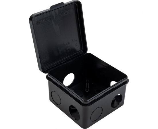 Распределительная коробка GREENEL наружного монтажа 80x80x50мм IP54 (45шт) цвет-черный GE41238-05 – изображение 2