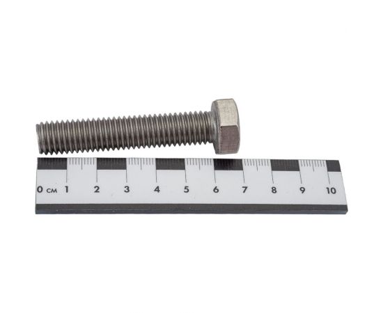 Нержавеющий болт с шестигранной головкой KREPFIELD M12x60 мм, DIN 933, А2, полная резьба, 4 шт. 933А2БОЛТ12Х60-4 – изображение 2