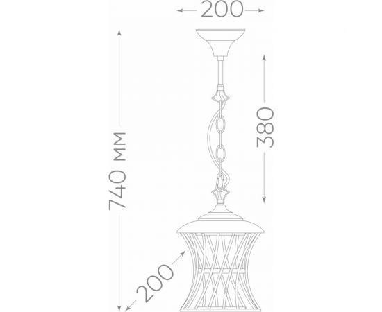 Садово-парковый светильник FERON 60W 230V E27 черный, PL525 11620 – изображение 4