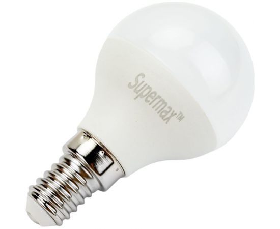 Светодиодная лампа Supermax LED 10Вт Шар 220В E14 6400K, Sup_LED10wGL45E1464 – изображение 4