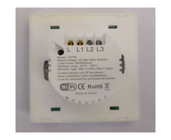 Умный одноклавишный выключатель LOCKTOK с алисой белый Выключатель_1клавиш – изображение 2