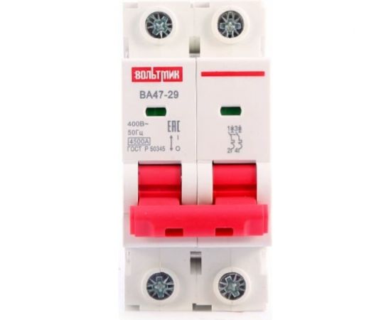 Автоматический выключатель ВТМ (S) ВА 47-29 2р 6А 4,5кА хар.С ВТМ00021111 
