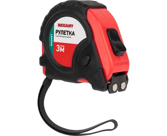 Рулетка REXANT Профи прорезиненный корпус 3 м х 16 мм магнитная 12-9012 