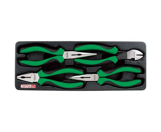 Набор губцевого инструмента TOPTUL 4 предмета, в ложементе GBAT0402 