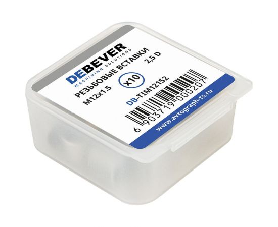 Резьбовые вставки DeBever M12x1.5, 2.5D, 10 предметов DB-TIM12152 
