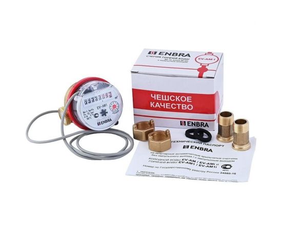 Счётчик учёта горячей воды Энбра EV-AM1 L80 D15 B без сгонов 