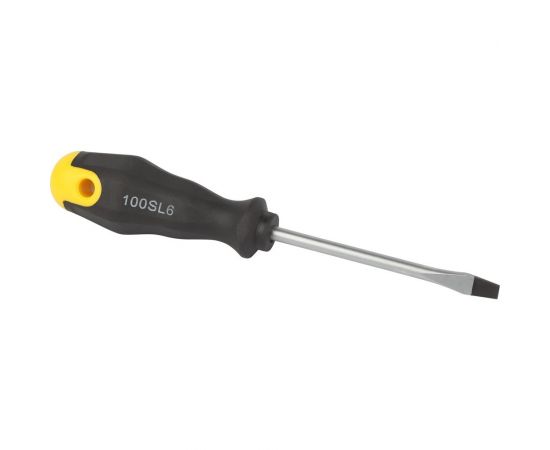Шлицевая отвертка ЭРА SL6x100 мм, двухкомпонентная рукоятка Б0055865 