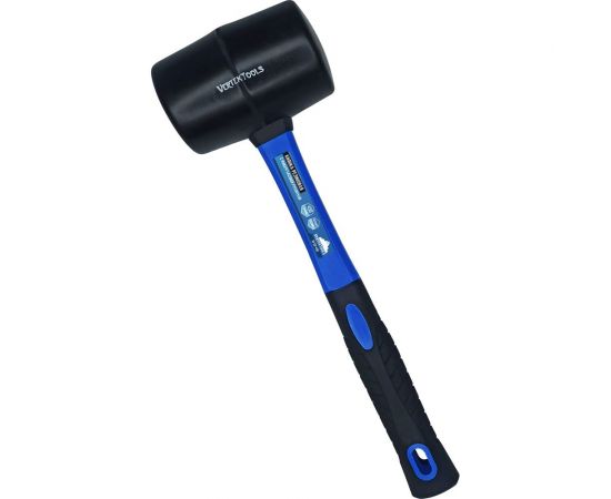 Киянка vertextools 450 г, черная резина, фибергасовая рукоятка 10-50-450 