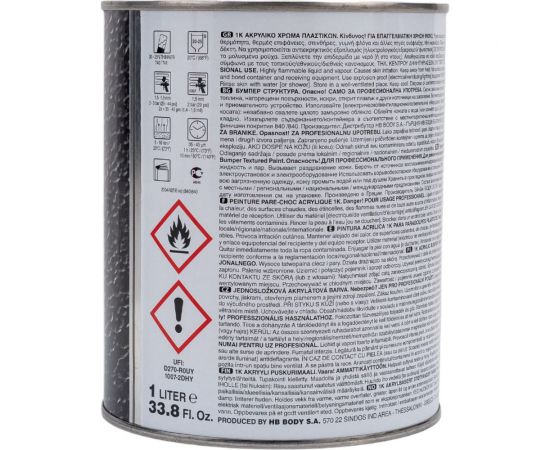 Текстурная краска для бампера HB BODY черн. 1л 4120200001 – изображение 2