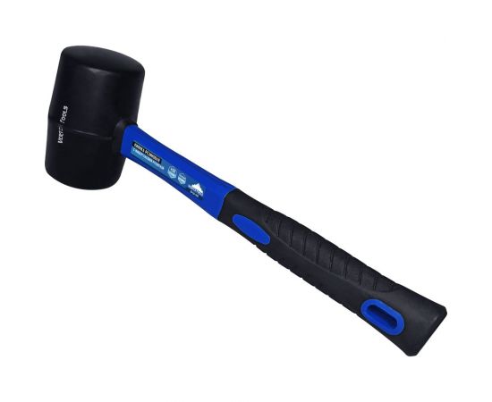 Киянка vertextools 450 г, черная резина, фибергасовая рукоятка 10-50-450 – изображение 3