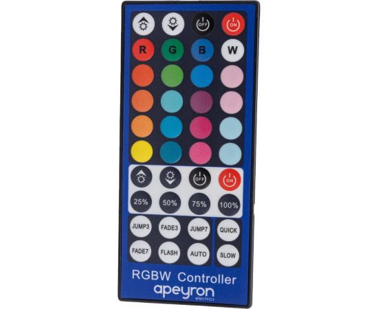 Контроллер RGBW Apeyron, 12/24В, 96/192Вт, 4 канала 2А, IP20, пульт радио, 40 кнопок, 61x35x22мм 04-40 – изображение 4
