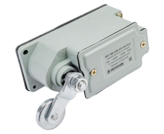 Путевой выключатель Электротехник ВП 16Е-23Б-231-55 У2.3, рычаг с роликом, с сальником, ход влево, cамовозврат, 1з и1р, IP55 ET522105 – изображение 4