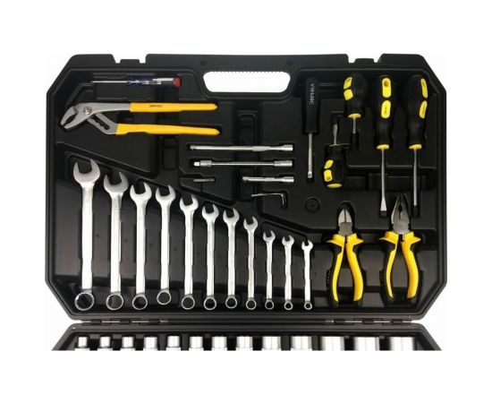 Набор инструмента ЭВРИКА 1/4"", 1/2"" DR, 6-гранный, 101 предмет ER-80001 – изображение 3