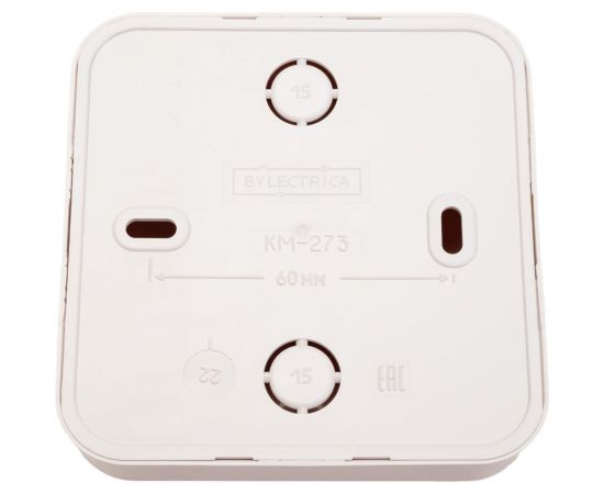 Монтажная коробка Bylectrica для разводки проводов, с клеммными колодками, 95x95x29 мм, белый, КМ-273 – изображение 3