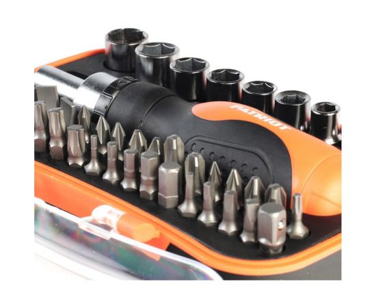 Отвертка-трещотка с битами и торцевыми головками PATRIOT SPS-46 46 предметов Patriot (1165) 350003304 – изображение 4