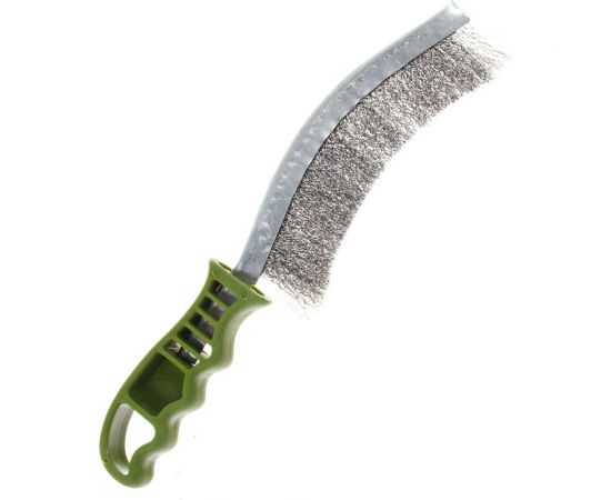 Дугообразная щётка с пластиковой рукояткой, стальная щетина Дело техники 270291 – изображение 2