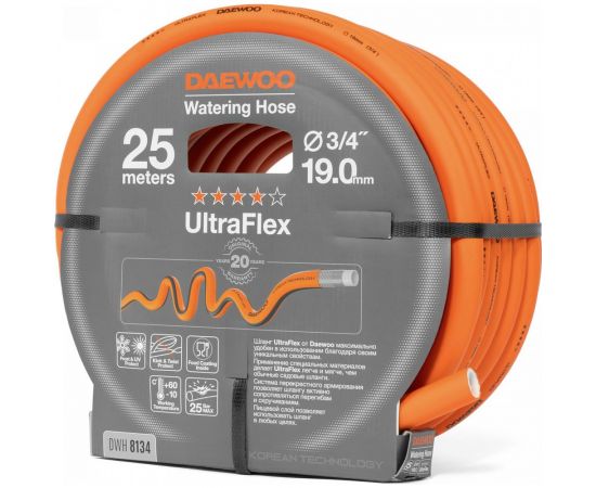 Шланг DAEWOO ultraflex диаметром 3/4 19 мм, 25 м DWH 8134 – изображение 6