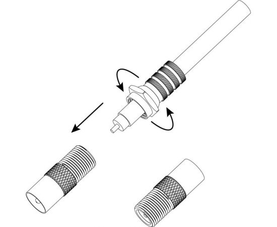 Переходник ЭРА Simple RSA011 гнездо F - штекер TV Б0048289 – изображение 5